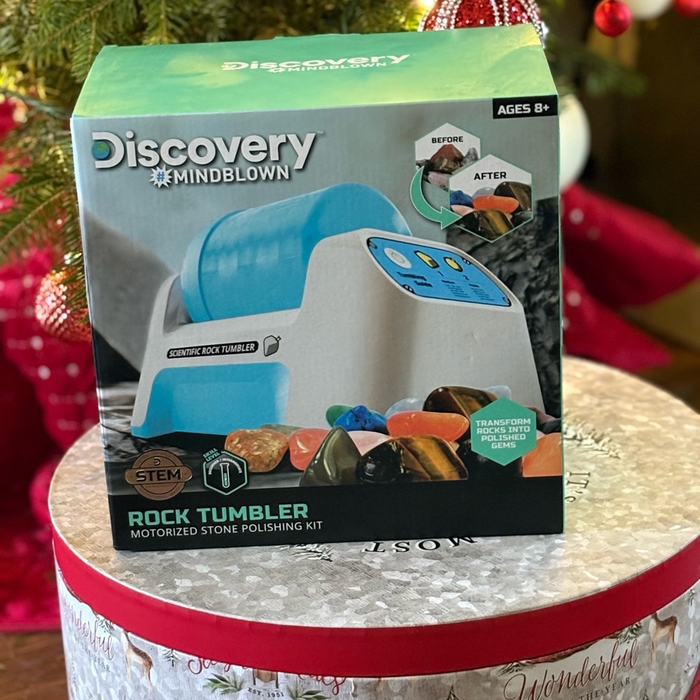 New Discovery Mindblown Rock Tumbler - Blue and White